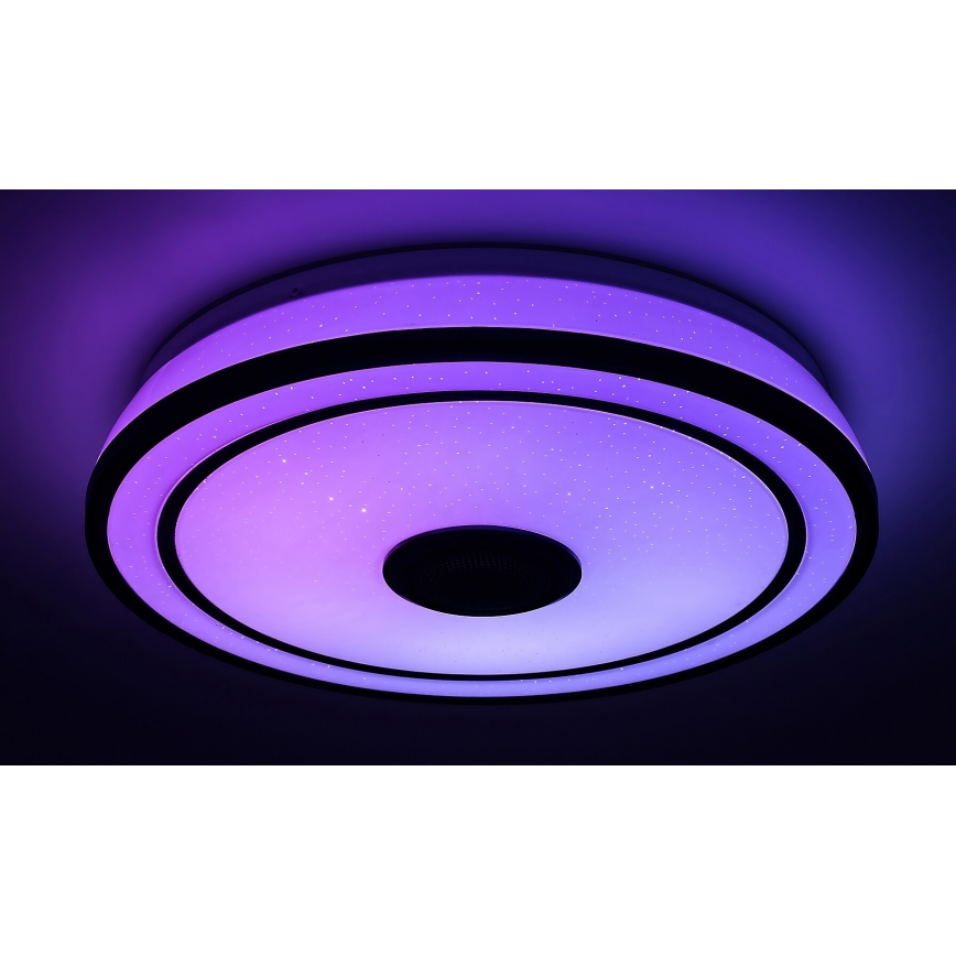 Rabalux - LED RGB dimmbare Deckenleuchte mit integriertem Lautsprecher LED/24W/230V 3000-6500K + Fernbedienung Ø 39,5 cm