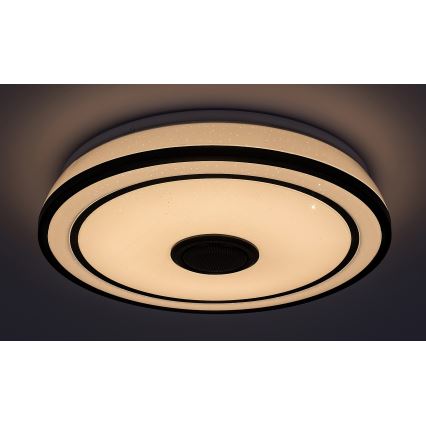 Rabalux - Plafonnier LED RGB dimmable avec haut-parleur, LED 24 W, 230 V, 3000–6500 K + télécommande, Ø 39,5 cm