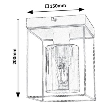 Rabalux - Lampada da soffitto 1xE27/25W/230V