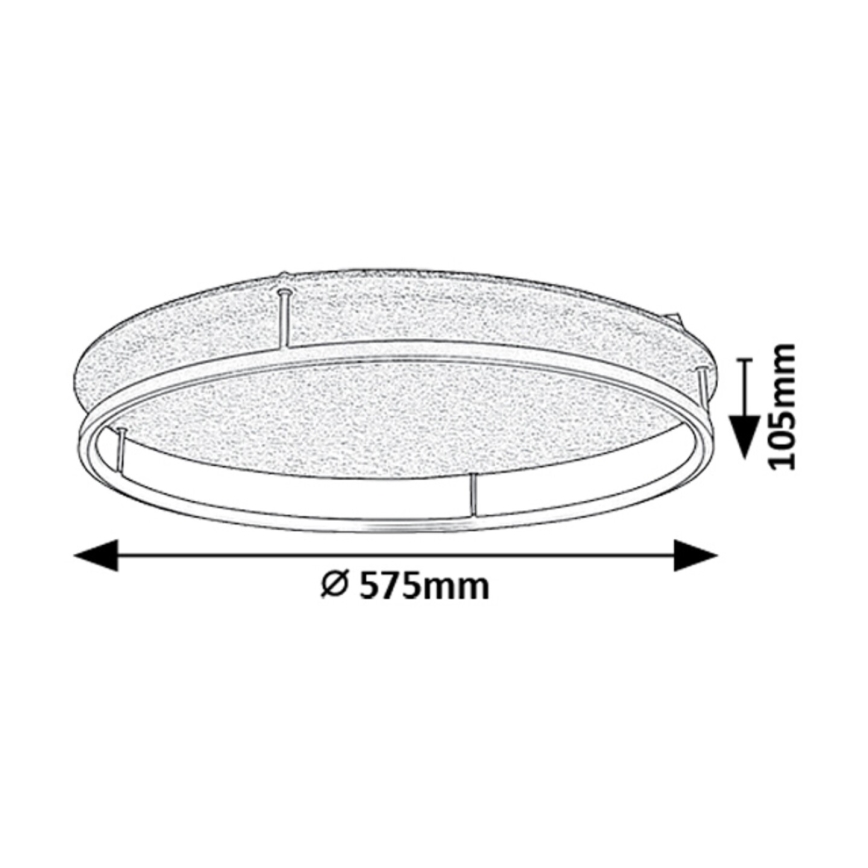 Rabalux - Plafonnier LED 40 W / 230 V / 3000/4000 K, Ø 57,5 cm