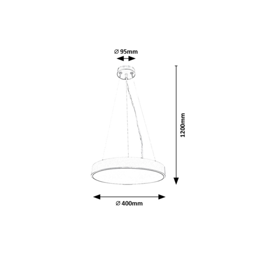 Rabalux - Lampadario LED a sospensione con filo LED/36W/230V 4000K argento