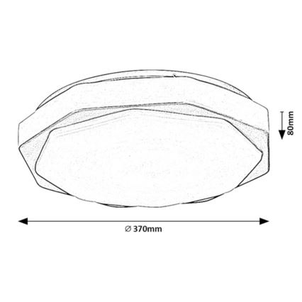 Rabalux - Plafoniera LED dimmerabile LED/18W/230V 3000K/4000K/6000K + telecomando