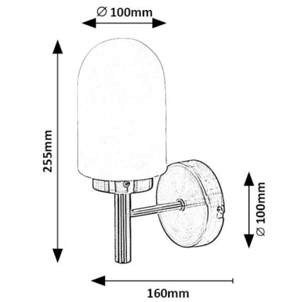 Rabalux - Applique da bagno 1xE14/10W/230V IP44 bronzo