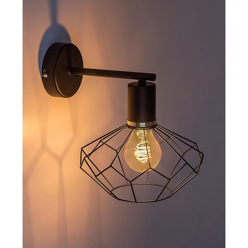 Rabalux - Applique 1xE27/40W/230V diametro 20 cm nero