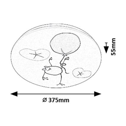Rabalux - Plafonnier LED pour enfants LED/24W/230V 3000K Ø 37,5 cm