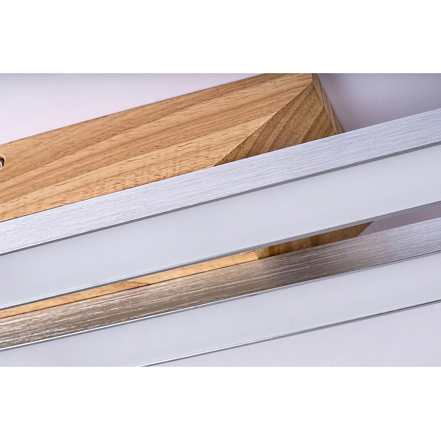 Rabalux - Plafonnier LED 21 W/230 V, 4000 K, finition hêtre, longueur 80 cm