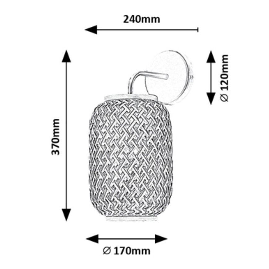 Rabalux - Applique 1xE27/40W/230V rattan