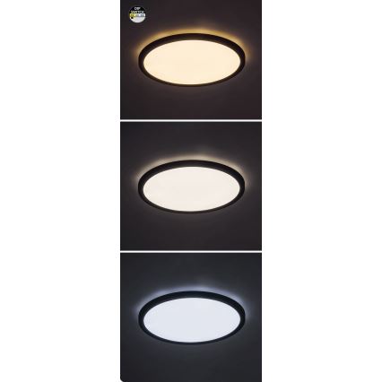 Rabalux - Lampada da soffitto LED/24W/230V 3000/4000/6000K diam. 29 cm nero