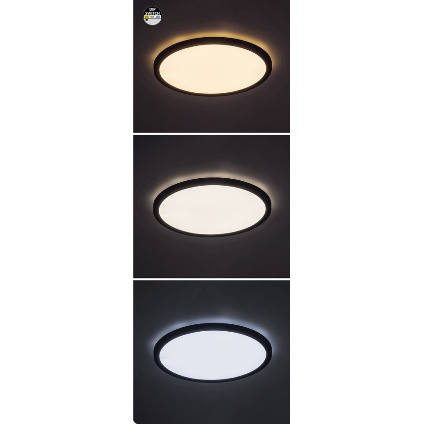 Rabalux - Lampada da soffitto LED/24W/230V 3000/4000/6000K diam. 29 cm nero