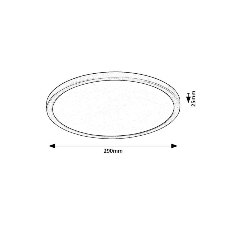 Rabalux - Lampada da soffitto LED/24W/230V 3000/4000/6000K diam. 29 cm nero