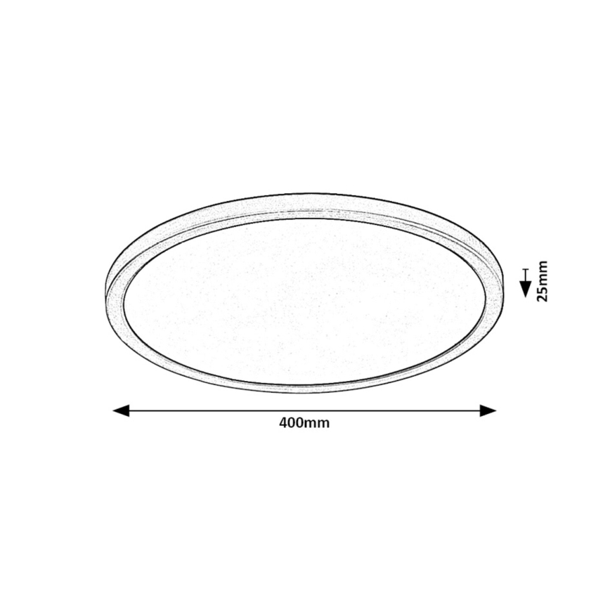 Rabalux - Lampada da soffitto LED 36W 230V 3000/4000/6000K diam. 40 cm nero