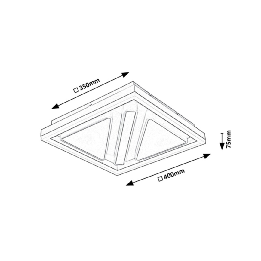 Rabalux - Plafonnier LED dimmable 73W/230V 40x40 cm + télécommande