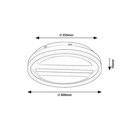 Rabalux - Plafoniera LED dimmerabile LED/55W/230V + telecomando