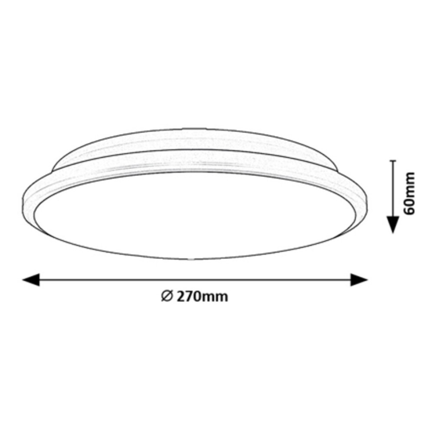 Rabalux - Lampada da soffitto LED/18W/230V 3000K nero 27 cm