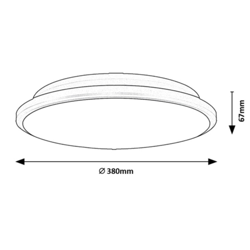 Rabalux - Plafoniera LED LED/24W/230V 3000K nero 38 cm