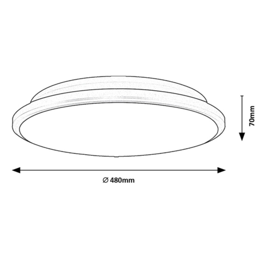 Rabalux - Lampada da soffitto LED LED/45W/230V 4000K argento 48 cm