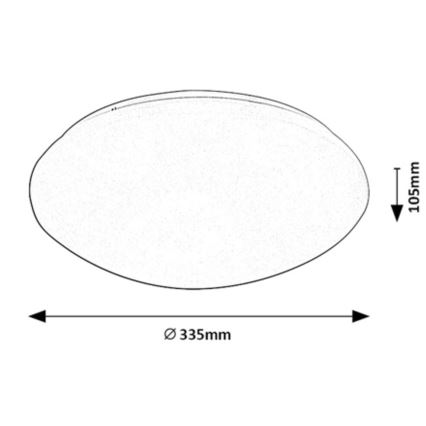 Rabalux - Plafonnier avec un détecteur LED/18W/230V IP44 4000K