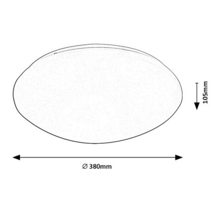 Rabalux - Plafonnier avec détecteur LED/24W/230V IP44 4000K d. 38 cm