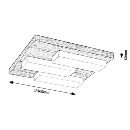 Rabalux - Plafonnier LED LED/30W/230V 3000K chêne