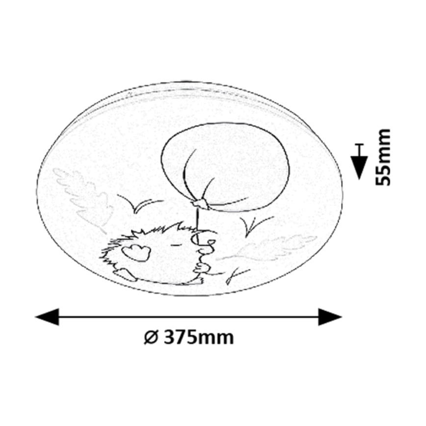 Rabalux - Plafonnier LED pour enfants, 24W/230V, 3000K, Ø 37,5 cm