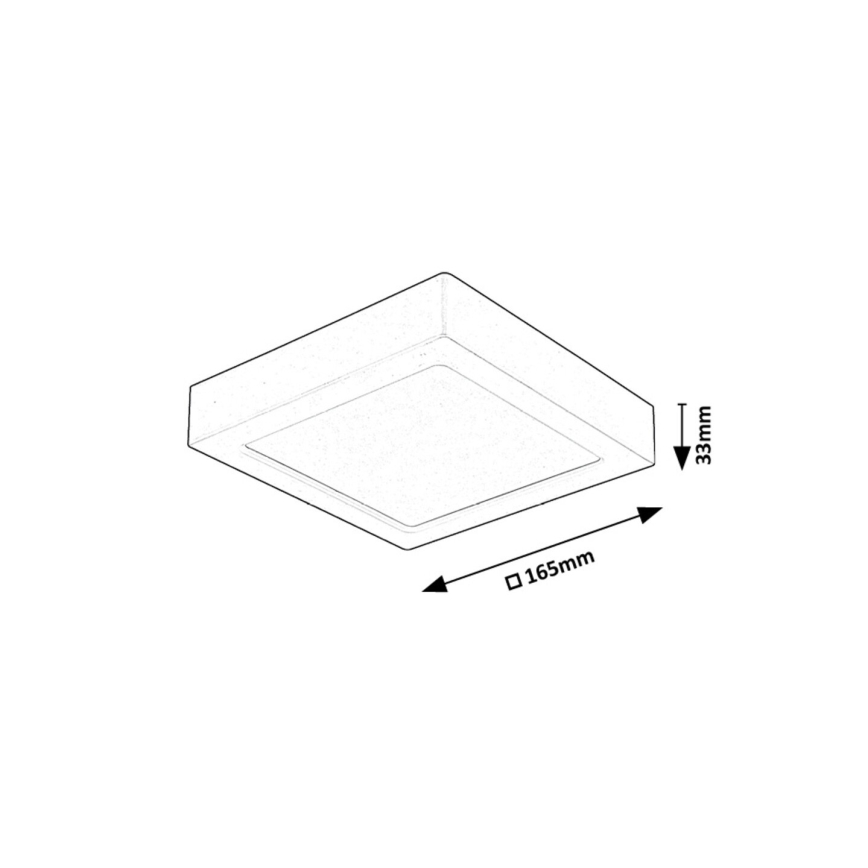 Rabalux - LED-Deckenleuchte LED/15W/230V 4000K 16x16 cm weiß