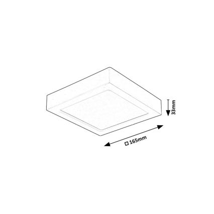 Rabalux - Plafoniera LED LED/15W/230V 4000K 16x16 cm nero