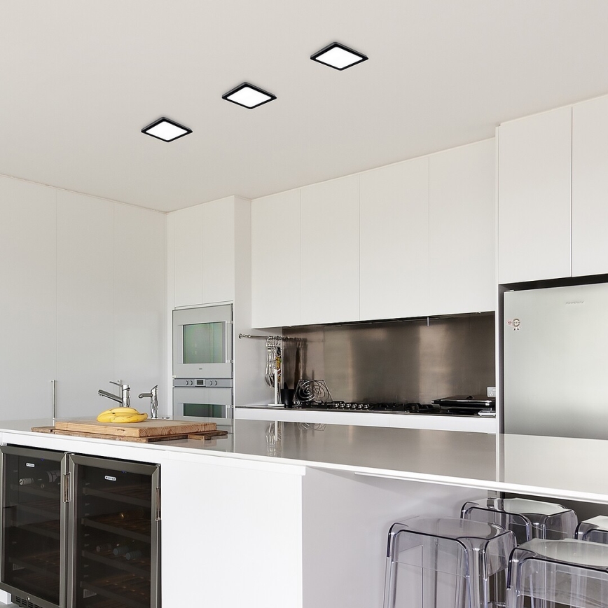 Rabalux - LED-Deckenleuchte LED/24W/230V 4000K 22x22 cm schwarz