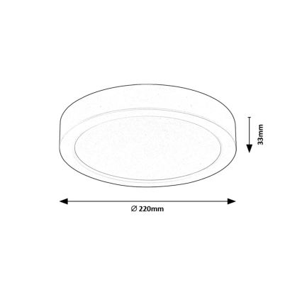 Rabalux - LED-Deckenleuchte LED/24W/230V 3000K d 22 cm weiß
