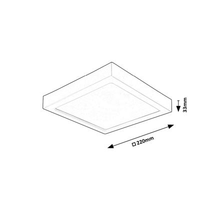 Rabalux - LED-Deckenleuchte LED/24W/230V 3000K 22x22 cm weiß