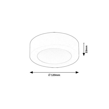 Rabalux - Plafonnier LED/7W/230V 3000K d. 12 cm noir