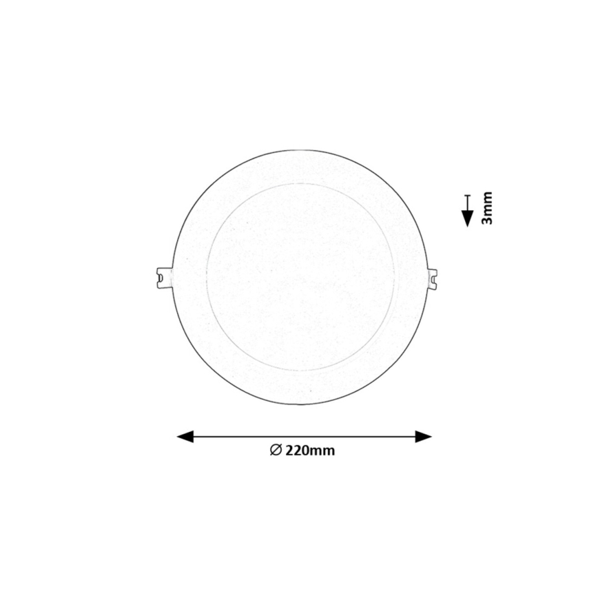 Rabalux - Lampada LED da incasso LED/18W/230V 3000K diametro 22 cm bianco