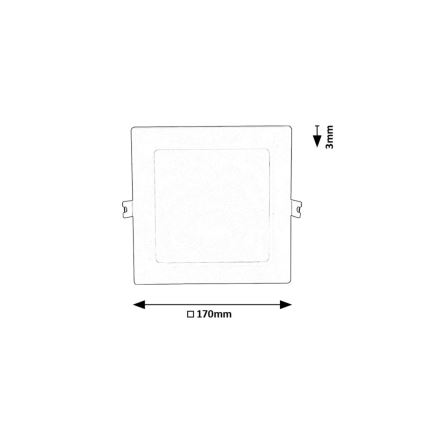 Rabalux - LED-Einbauleuchte LED/12W/230V 3000K 17x17 cm weiß