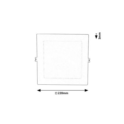 Rabalux - Spot encastrable LED/18W/230V 22x22 cm blanc