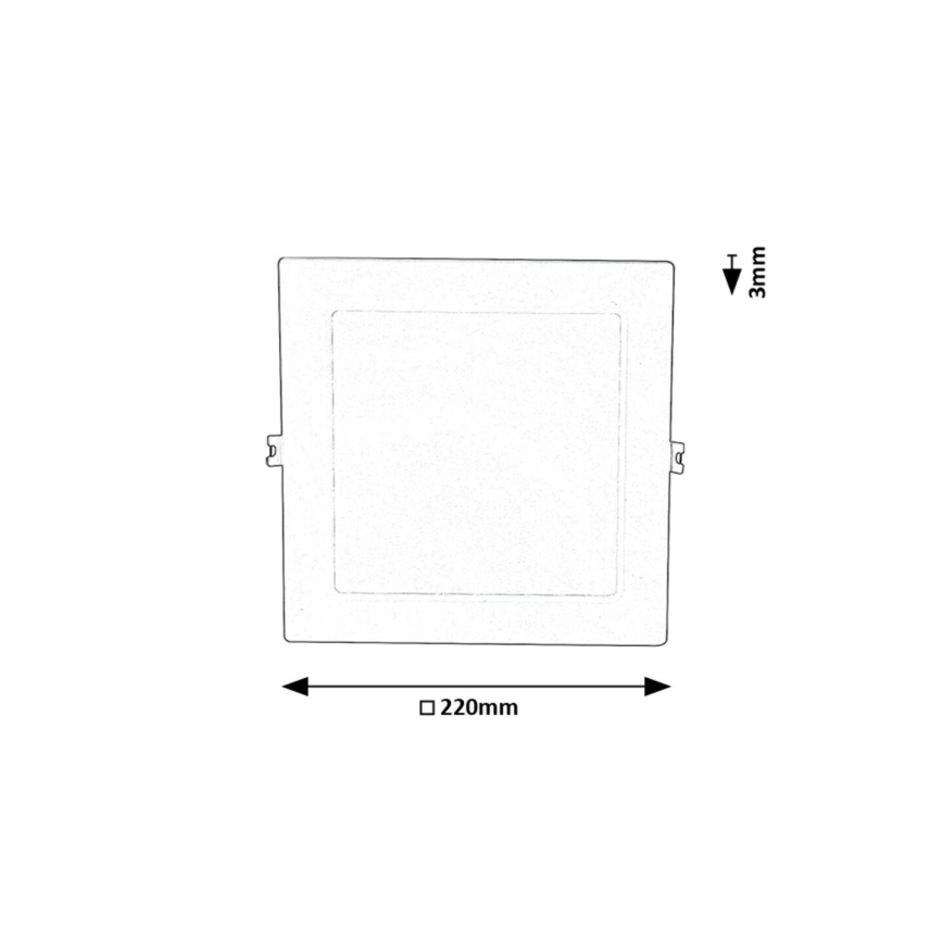 Rabalux - Spot encastrable LED/18W/230V 22x22 cm blanc