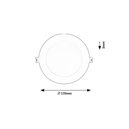 Rabalux - Spot encastrable LED/12W/230V d. 17 cm blanc