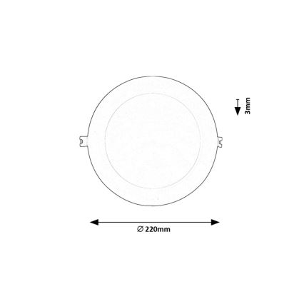 Rabalux - Spot encastrable LED/18W/230V d. 22 cm blanc