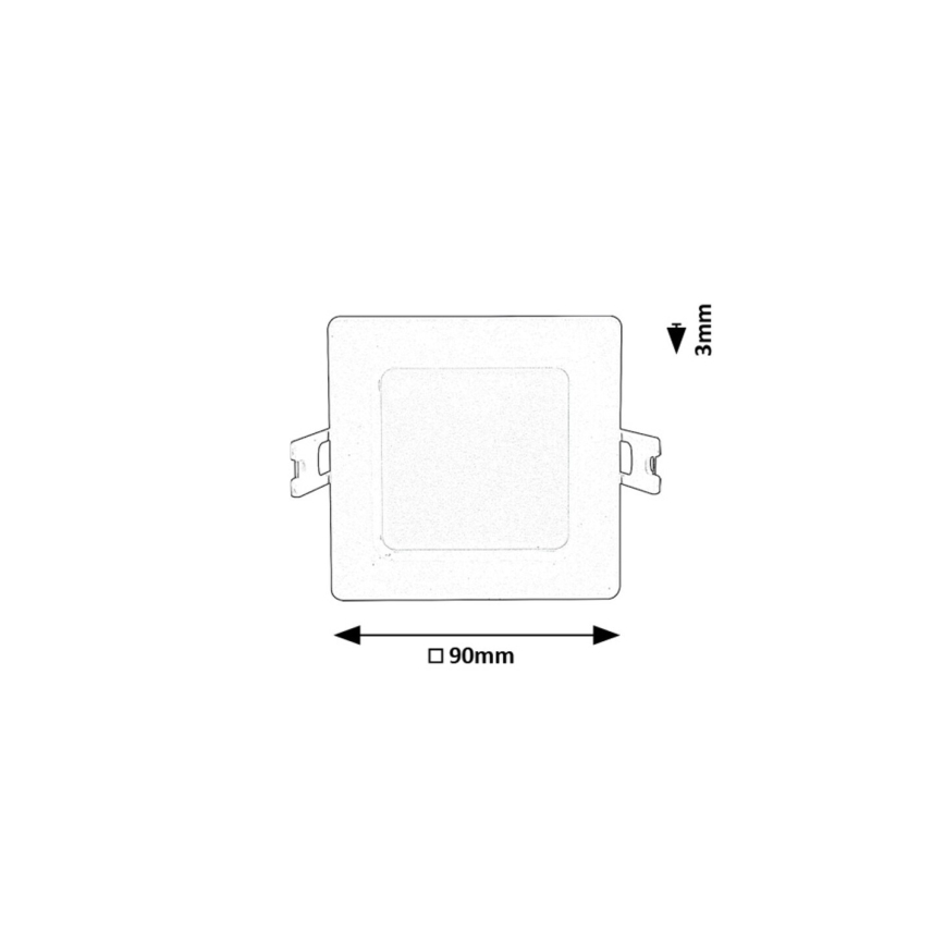 Rabalux - Spot encastrable LED/3W/230V 9x9 cm blanc