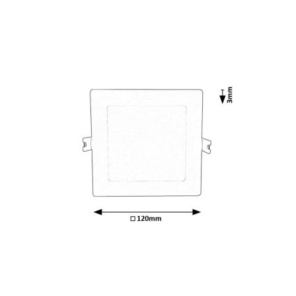 Rabalux - Spot encastrable LED/6W/230V 12x12 cm blanc