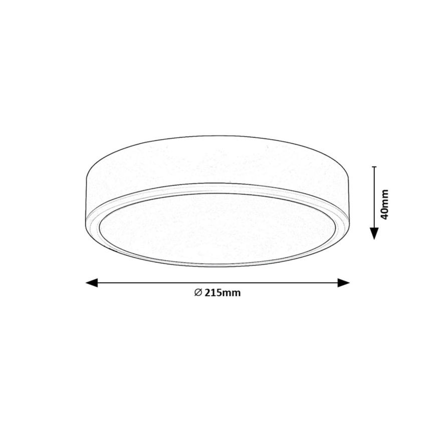 Rabalux - LED-Deckenleuchte LED/22W/230V 3000/4000/6000K d 21 cm weiß