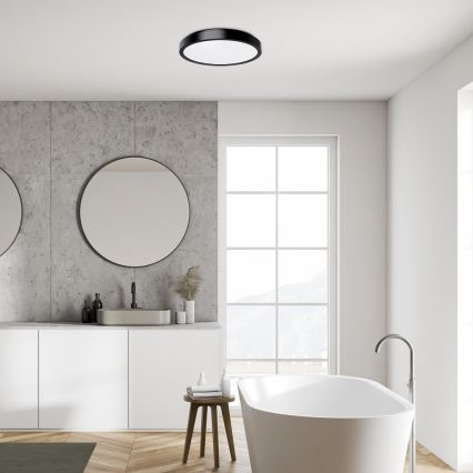 Rabalux - Plafoniera LED da bagno LED/48W/230V IP44 4000K diametro 42 cm nero