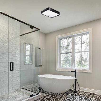 Rabalux - Plafonnier salle de bain LED/18W/230V IP44 4000K 25x25 cm noir