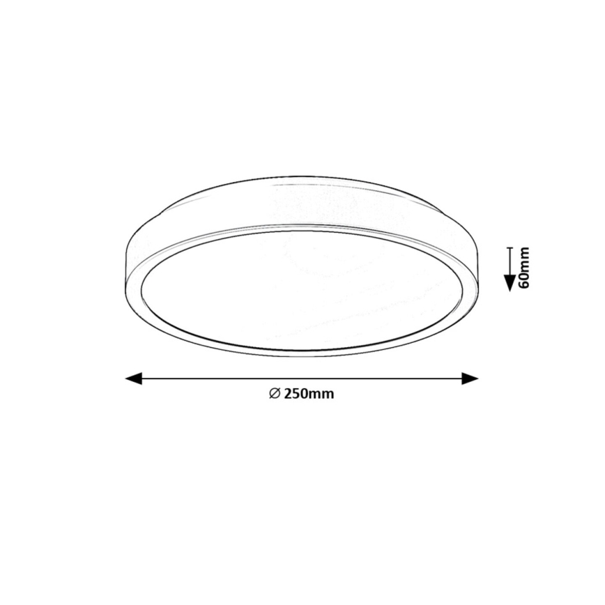 Rabalux - Plafonnier salle de bain LED/18W/230V IP44 4000K d. 25 cm blanc