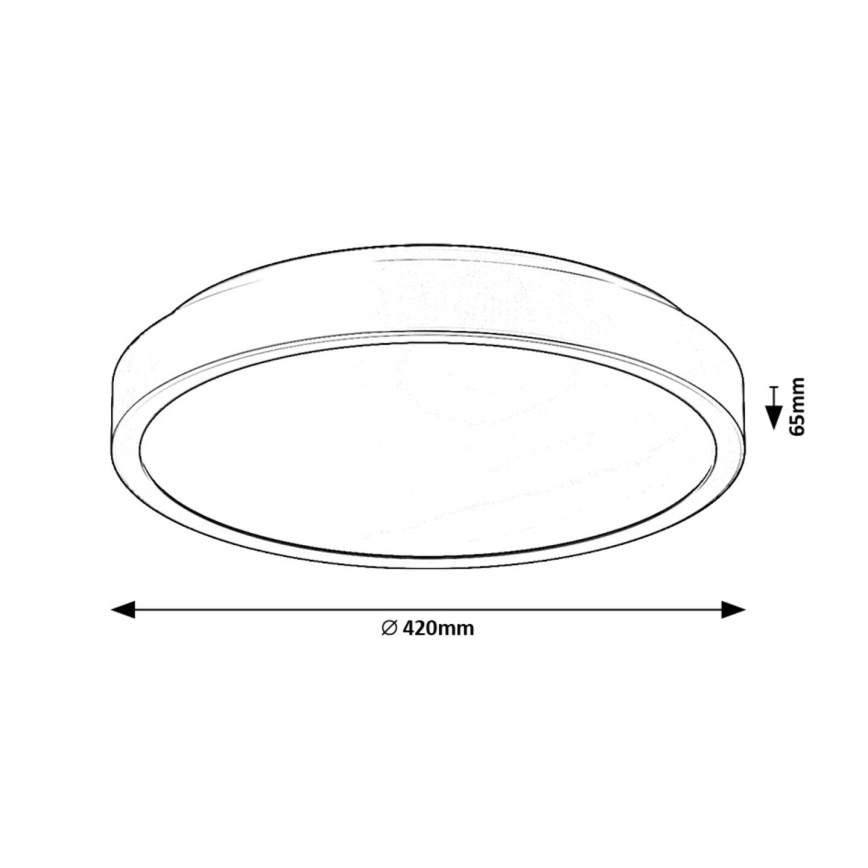 Rabalux - Plafoniera LED da bagno LED/48W/230V IP44 4000K diametro 42 cm bianco