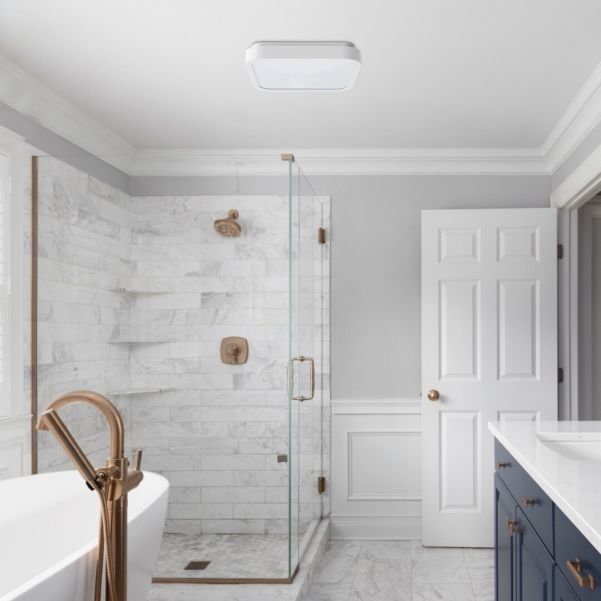 Rabalux - Plafoniera LED da bagno LED/48W/230V IP44 4000K 42x42 cm bianco
