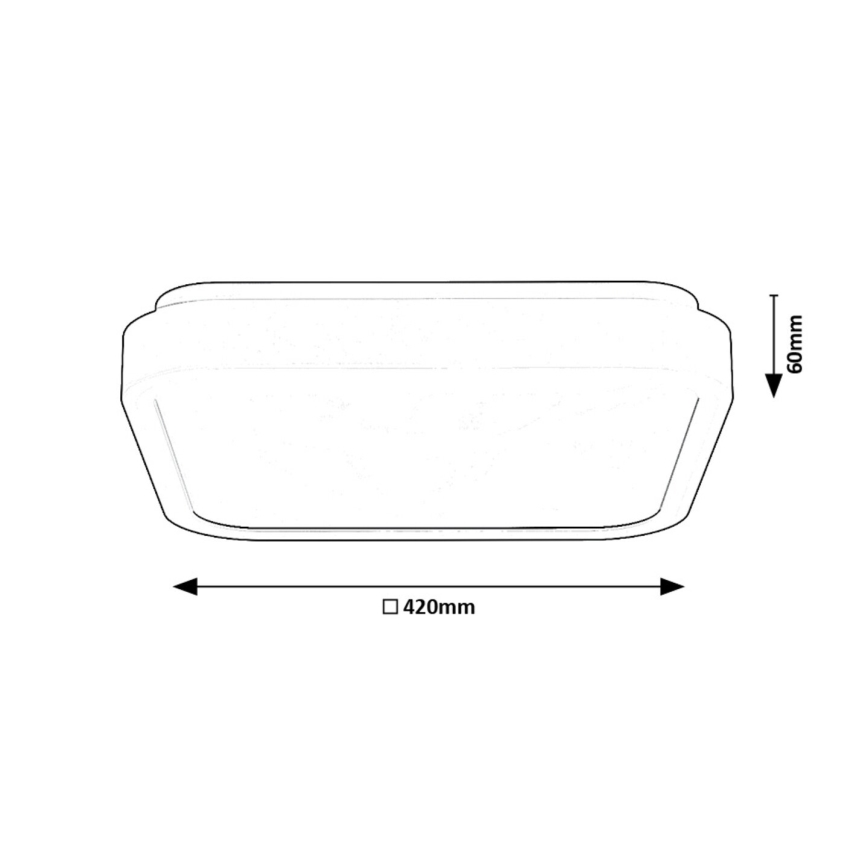 Rabalux - Plafoniera LED da bagno LED/48W/230V IP44 4000K 42x42 cm bianco