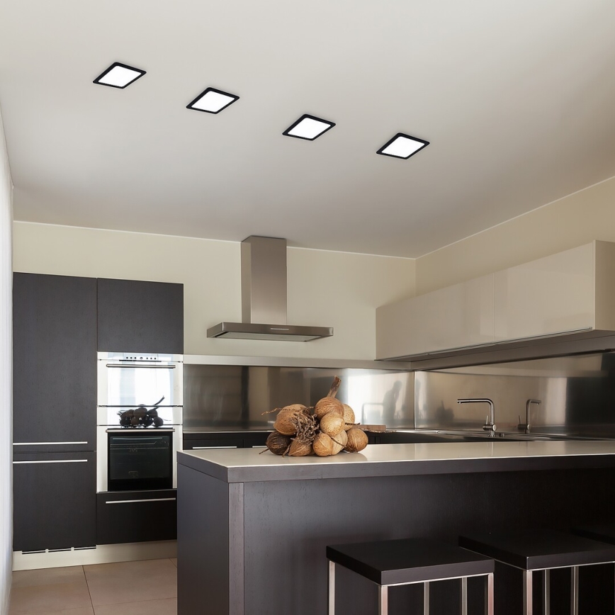 Rabalux - Spot encastrable LED/6W/230V 12x12 cm noir
