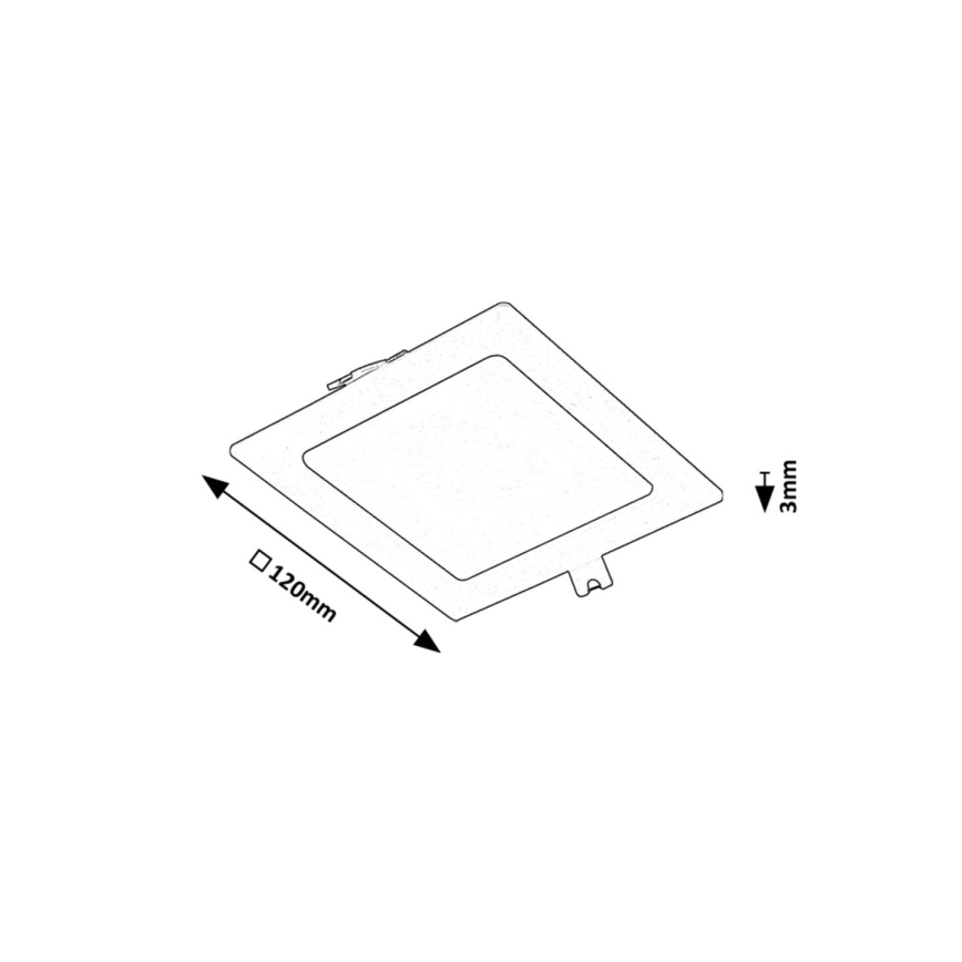 Rabalux - Spot encastrable LED/6W/230V 12x12 cm noir