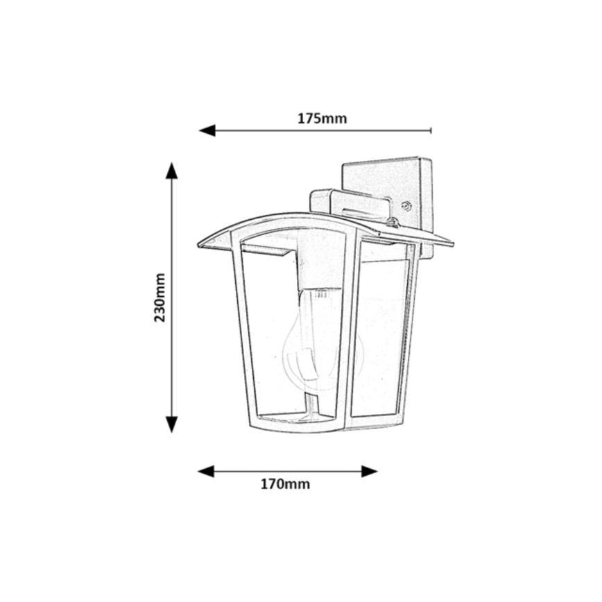 Rabalux - Applique da esterno 1xE27/15W/230V IP44