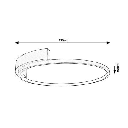Rabalux - Plafonnier LED 23 W 230 V, Ø 42 cm
