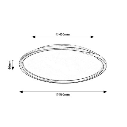 Rabalux - Plafoniera LED LED/40W/230V diametro 56 cm oro